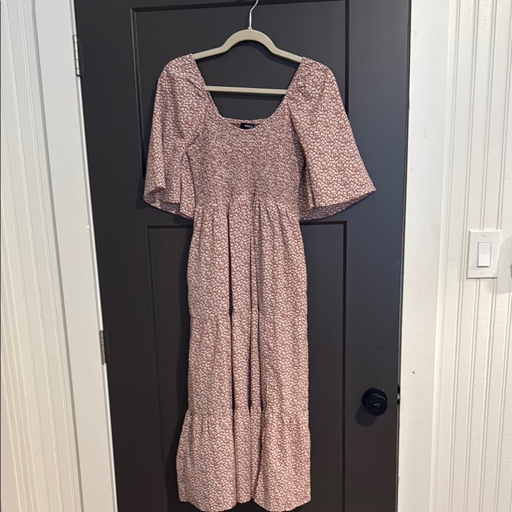Wishlist Pink Smocked Ruffled Sundress